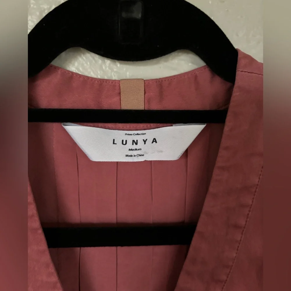 Lunya Prima Collection Washable Silk Sleep Shirt Rose Petal Women’s - Picture 3 of 3